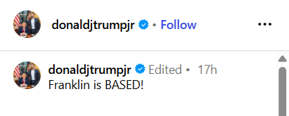 Donald J Trump Jr Comment